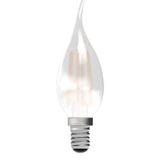 BELL 60716 3.3W LED Filament Bent Tip Candle Bulb - SES, Satin, 2700K