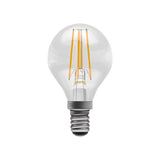 BELL 60733 3.3W LED Filament Round Bulb - SES, Clear, 2700K