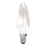 BELL 60710 3.3W LED Filament Candle Bulb - SES, Satin, 2700K