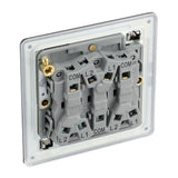 BG FBN43 Screwless Flat Plate Black Nickel Triple Switch 10A 2 Way