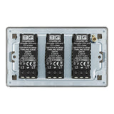 BG FBN83 Screwless Flat Plate Black Nickel Triple Intelligent LED 2 Way Dimmer Switch