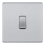 BG FBS12 Screwless Flat Plate Stainless Steel Single Switch 10A 2 Way