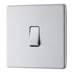 Satin Steel Single Light Switch BG FBS 12