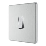 BG FBS12 Screwless Flat Plate Stainless Steel Single Switch 10A 2 Way