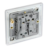 BG FBS42 Screwless Flat Plate Stainless Steel Double Switch 10A 2 Way