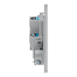 BG FBS54 Screwless Flat Plate Stainless Steel Unswitched 13A Fused Connection Unit