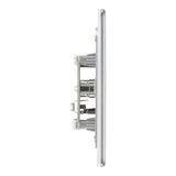 BG FBS60 Screwless Flat Plate Stainless Steel Single Socket TV/FM Co-axial Aerial Connection