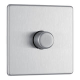 BG FBS81 Screwless Flat Plate Stainless Steel Single Intelligent LED 2 Way Dimmer Switch