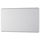 BG FBS95 Screwless Flat Plate Stainless Steel Double Blank Plate