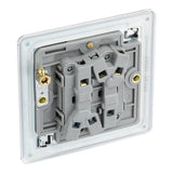 BG FPC42 Screwless Flat Plate Polished Chrome Double Switch 10A 2 Way