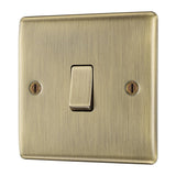 BG NAB12 Antique Brass Single Switch 10A 2 Way