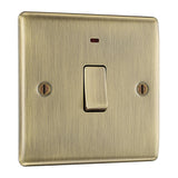 BG NAB31 Antique Brass Single Switch 20A with Neon