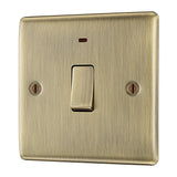 BG NAB31 Antique Brass Single Switch 20A with Neon