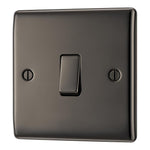 Satin Steel Single Light Switch BG FBS 12