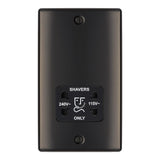 BG NBN20B Black Nickel Dual Voltage Shaver Socket