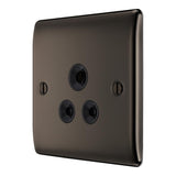 BG NBN29B Black Nickel Single Round Pin Unswitched 5A Socket