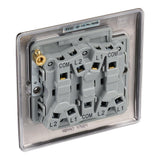 BG NBN43 Black Nickel Triple Switch 10A 2 Way