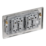 BG NBN44 Black Nickel Quadruple Switch 10A 2 Way