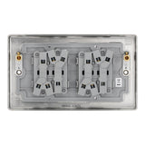 BG NBN44 Black Nickel Quadruple Switch 10A 2 Way