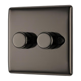 BG NBN82 Black Nickel Double Intelligent LED 2 Way Dimmer Switch