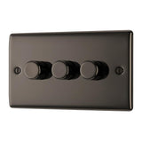 BG NBN83 Black Nickel Triple Intelligent LED 2 Way Dimmer Switch