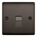 BG NBNBTS1 Black Nickel Single Slave Telephone Socket