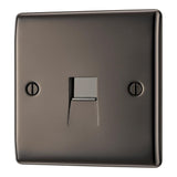 BG NBNBTS1 Black Nickel Single Slave Telephone Socket