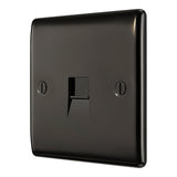 BG NBNBTS1 Black Nickel Single Slave Telephone Socket