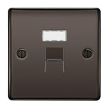 BG NBNRJ451 Black Nickel Single RJ45 Telephone Socket