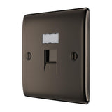 BG NBNRJ451 Black Nickel Single RJ45 Telephone Socket