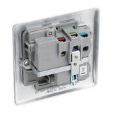 BG NBS21G Stainless Steel Single Switched 13A Socket