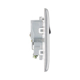 BG NBS21W Stainless Steel Single Switched 13A Socket