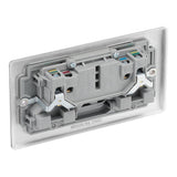 BG NBS22G Stainless Steel Double Switched 13A Socket