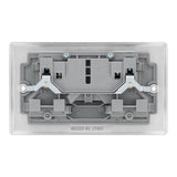 BG NBS22G Stainless Steel Double Switched 13A Socket