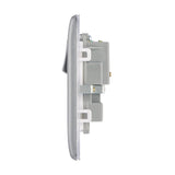 BG NBS22W Stainless Steel Double Switched 13A Socket