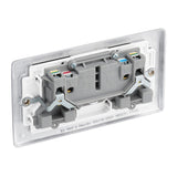 BG NBS22W Stainless Steel Double Switched 13A Socket