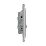 BG NBS43 Stainless Steel Triple Switch 10A 2 Way