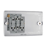 BG NBS44 Stainless Steel Quadruple Switch 10A 2 Way