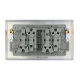 BG NBS44 Stainless Steel Quadruple Switch 10A 2 Way