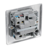 BG NBS53 Stainless Steel Switched 13A Fused Connection Unit with Neon and Cable Outlet