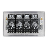 BG NBS84 Stainless Steel Quad Intelligent LED 2 Way Dimmer Switch