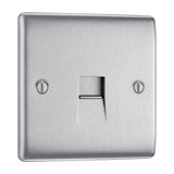 BG NBSBTM1 Stainless Steel Single Master Telephone Socket