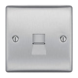 BG NBSBTM1 Stainless Steel Single Master Telephone Socket