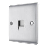 BG NBSBTM1 Stainless Steel Single Master Telephone Socket