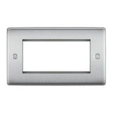 BG NBSEMR4 Stainless Steel Quadruple Euro Plate