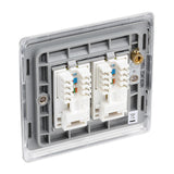 BG NBSRJ452 Stainless Steel Double RJ45 Telephone Socket