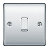 BG NPC12 Polished Chrome Single Switch 10A 2 Way