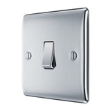 BG NPC12 Polished Chrome Single Switch 10A 2 Way