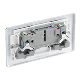 BG NPC22W Polished Chrome Double Switched 13A Socket