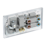 BG NPC70W Polished Chrome 45A Cooker Control Unit with Switched 13A Socket with Neon